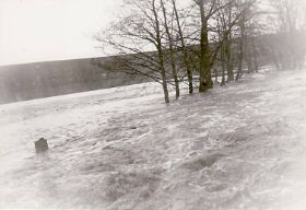 Hochwasser 1962 Die gesamte Wiesenfl&auml;che wurde &uuml;bersp&uuml;lt.